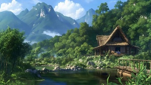 护眼绿景树木