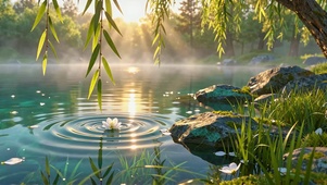 柳潭花影