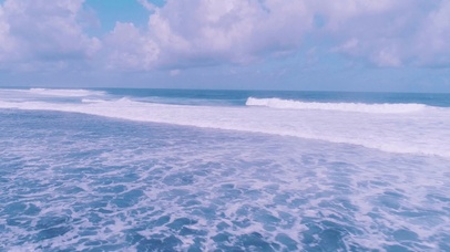 4K 高清  空中无人机观海浪