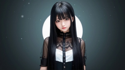 黑长直美少女