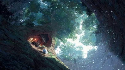 静谧树林温馨隐秘小屋