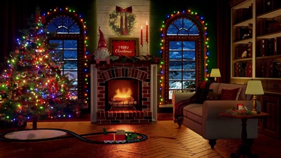 温暖房间圣诞小火车