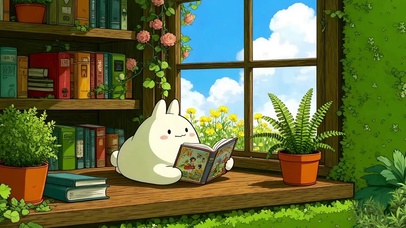 可爱学习的小团子