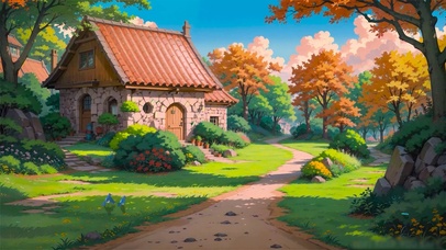 秋天的乡村小路 