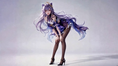 紫发猫耳少女
