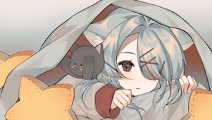 被窝里的少女