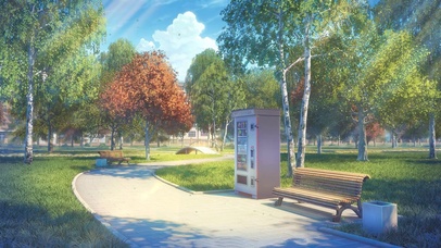 4K清新清晨公园