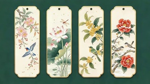 四季花鸟笺