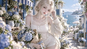 滨海花街金发美少女