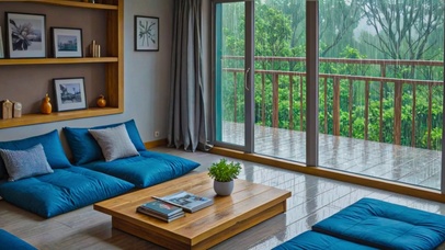 【雨景】阳台外的雨