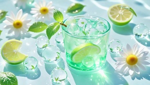 青柠薄荷气泡水