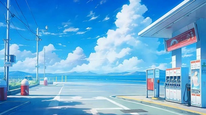 海边加油站