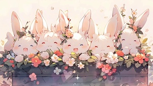 兔子和花