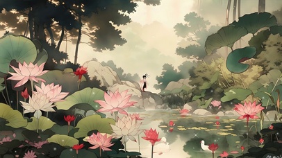 唯美风景动漫插画