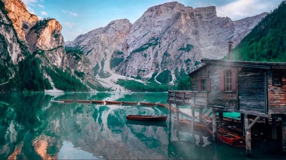 山湖绝美景色