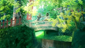 护眼绿色竹林风景