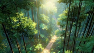 阳光明媚的森林