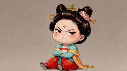 生闷气女孩