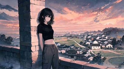 晚霞女孩