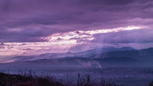 超清-夕阳下的村庄