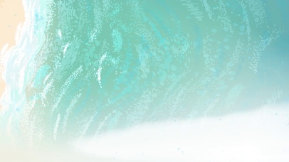 简约沙滩海水插画清新