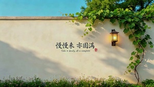慢慢来，亦圆满