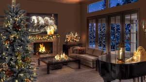 冬季圣诞舒适客厅