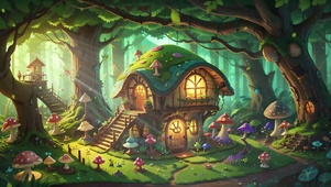 唯美深林童话小屋
