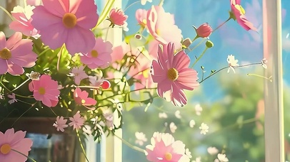 护眼花草树木带鱼屏