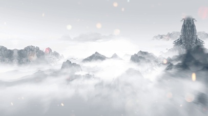古风水墨描绘文字江山如画