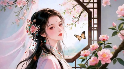 温婉国风气质美女