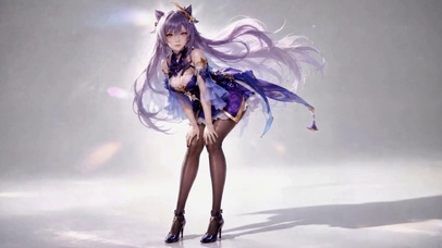 紫发猫耳少女