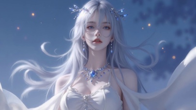 唯美白发冰公主