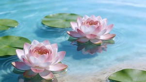 静水浮清莲