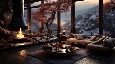 冬日隐居山村生活