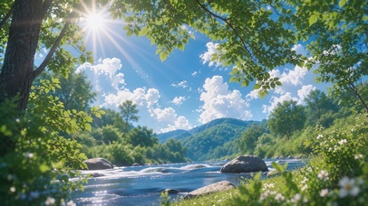 小溪流水