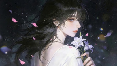 治愈清纯长发女孩