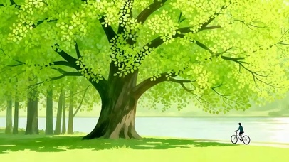 护眼大树带鱼屏