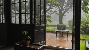 【雨景】门外的大雨