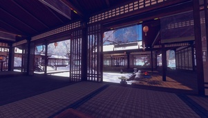 屋外飘雪