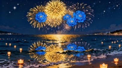 河边烟花
