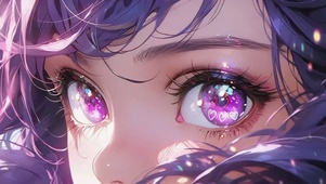 紫发动漫插画女孩