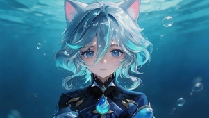 水下蓝宝石女孩