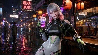 雨巷霓虹少女-梵妮