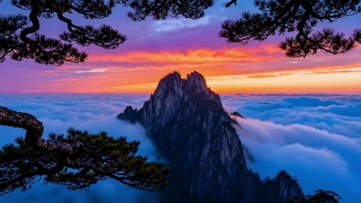 黄山日出云海绝美风景