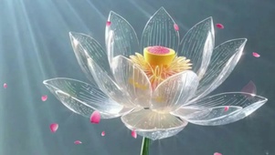 白色荷花唯美治愈炫酷神圣