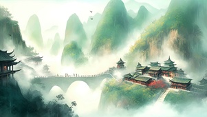 清新古风场景