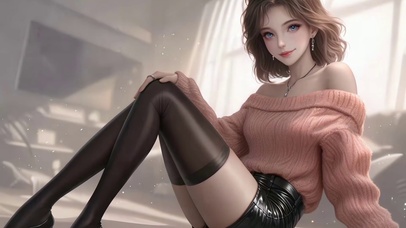 暖调毛衣少女灰原哀