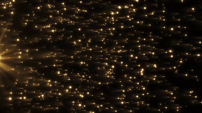 金色流动光斑粒子