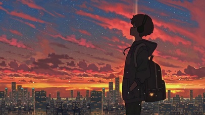 城市落日(动漫动态壁纸) - 动态壁纸下载 - 元气壁纸